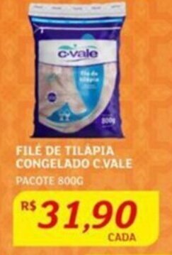 Assaí Atacadista FILE DE TILAPIA CONGELADO C.VALE PACOTE 800g oferta