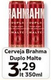 Supermercados Tauste Cerveja Brahma Duplo Malte lt 350ml oferta