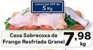 Supermercados Tauste Coxa Sobrecoxa de Frango Resfriada Granel kg oferta