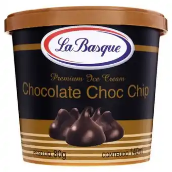 Violeta Supermercados Sorvete de chocolate choc chip la basque pote 140ml oferta