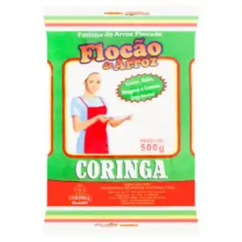 Carvalho Supermercado Farinha de arroz flocada flocão coringa pacote 500g oferta