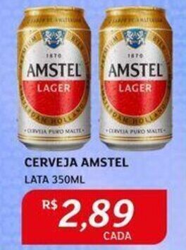 Assaí Atacadista CERVEJA AMSTEL LATA 350ML oferta