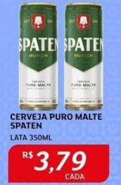 Assaí Atacadista CERVEJA PURO MALTE SPATEN LATA 350ML oferta