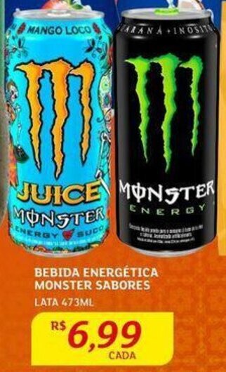 Assaí Atacadista BEBIDA ENERGÉTICA MONSTER SABORES LATA 473ML oferta