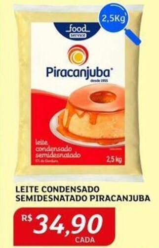 Assaí Atacadista LEITE CONDENSADO SEMIDESNATADO PIRACANJUBA 2.5KG oferta
