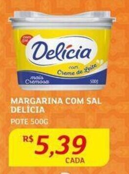 Assaí Atacadista MARGARINA COM SAL DELÍCIA POTE 500G oferta