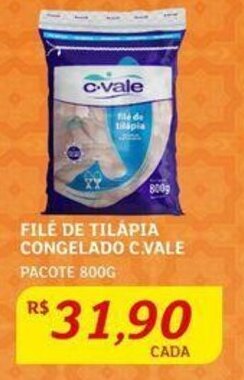 Assaí Atacadista FILÉ DE TILÁPIA CONGELADO C.VALE PACOTE 800G oferta