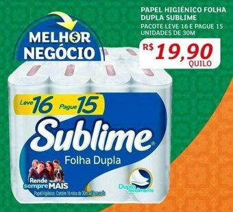 Assaí Atacadista PAPEL HIGIÊNICO FOLHA DUPLA SUBLIME oferta