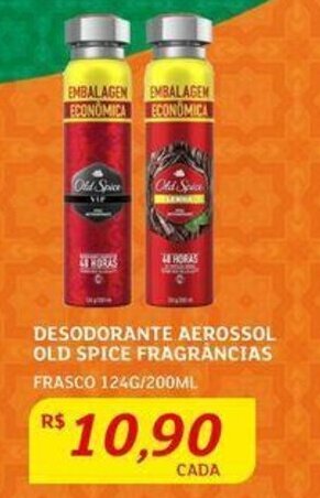 Assaí Atacadista DESODORANTE AEROSSOL OLD SPICE FRAGRANCIAS FRASCO 124G/200ML oferta