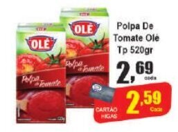 Higa's Supermercado Polpa De Tomate Ole Tp 520gr oferta