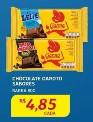 Assaí Atacadista CHOCOLATE GAROTO SABORES BARRA 80G oferta