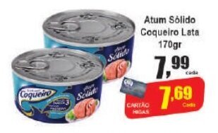 Higa's Supermercado Atum Sólido Coqueiro Lata 170gr oferta