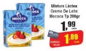 Higa's Supermercado Mistura Láctea Creme De Leite Mococa Tp 200gr oferta