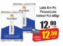 Higa's Supermercado Leite Em Pó Piracanjuba Int/inst Pct 400gr oferta
