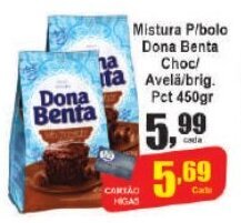 Higa's Supermercado Mistura P/bolo Dona Benta Choc/ Avelä/brig. Pct 450gr oferta