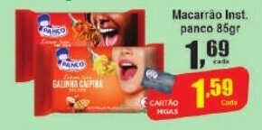 Higa's Supermercado Macarrão Inst. panco 85gr oferta