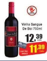 Higa's Supermercado Vinho Sangue De Boi 750ml oferta