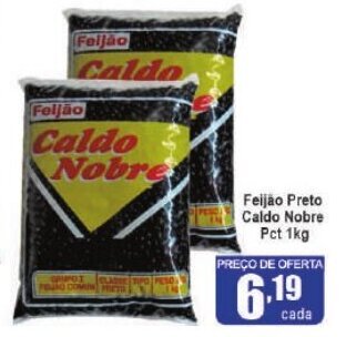 Feijão Preto Caldo Nobre Pct 1kg