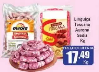 Higa's Supermercado Linguiça Toscana Aurora/ Sadia Kg oferta