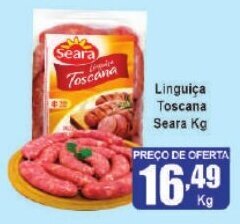 Higa's Supermercado Linguiça Toscana Seara Kg oferta