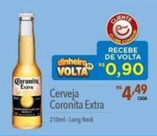 Supermercados Condor Cerveja Coronita Extra 210ml-Long Neck oferta