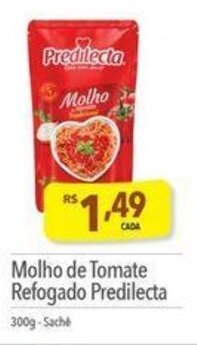 Supermercados Condor Molho de Tomate Refogado Predilecta 300g-Saché oferta