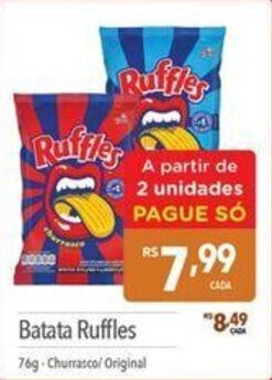 Supermercados Condor Batata Ruffles 76g-Churrasco/Original oferta