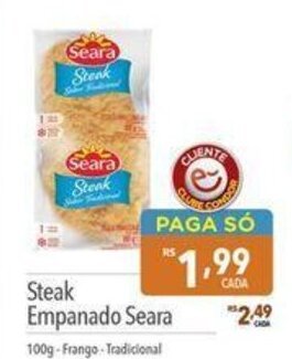 Supermercados Condor Steak Empanado Seara 100g-Frango Tradicional oferta