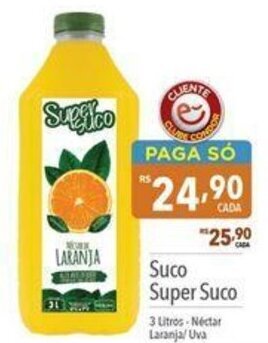 Supermercados Condor Suco Super Suco 3 Litros Néctar Laranja/Uva oferta
