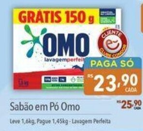 Supermercados Condor Sabão em Pó Omo Leve 1,6kg, Pague 1,45kg-Lavagem Perfeita oferta