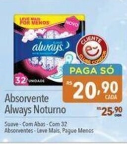 Supermercados Condor Absorvente Always Noturno oferta