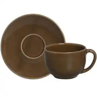 Conjunto de xícaras de chá com pires coup cacau porto brasil 6 peças