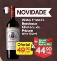Supermercados Princesa Vinho francês bordeaux chateau du prieure tinto 750ml oferta