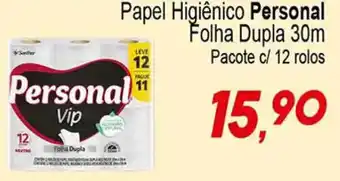 Villefort Atacadista Papel Higiênico Personal Folha Dupla 30m Pacote c/ 12 rolos oferta