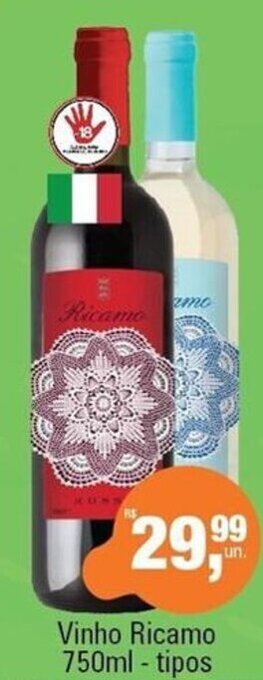 Supermercados Alvorada Vinho Ricamo 750ml - tipos oferta