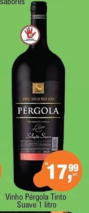 Vinho Pérgola Tinto Suave 1 litro