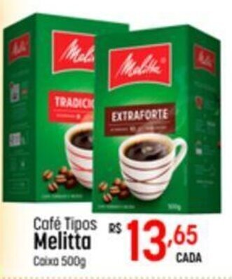 Muffato Cafe Tipos Melitta Caixa 500g oferta