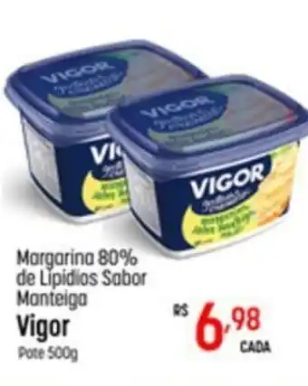 Margarina 80% de Lipidios Sabor Manteiga VIGOR Pote 500g