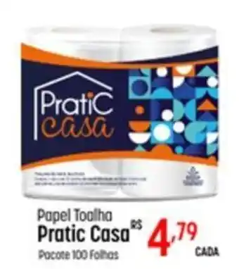 Muffato Papel Toalha Pratic Casa pacote 100 folhas oferta