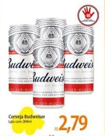 Atacadão Cerveja Budweiser Lata com 269ml oferta