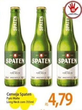 Atacadão Cerveja Spaten Puro Malte Long Neck com 355ml oferta