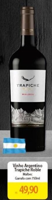 Atacadão Vinho Argentino Trapiche Roble Malbec Garrafa com 750ml oferta