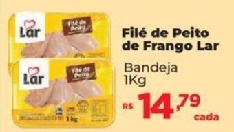 Filé de Peito de Frango Lar Bandeja 1kg