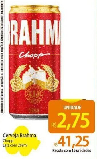 Atacadão Cerveja Brahma Chopp Lata com 269ml oferta