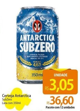 Cerveja Antarctica SubZero Lata com 350ml