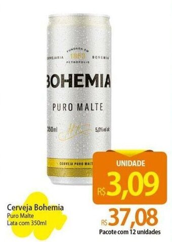 Atacadão Cerveja Bohemia Puro Malte Lata com 350ml oferta