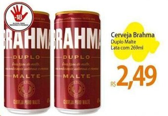 Atacadão Cerveja Brahma Duplo Malte Lata com 269ml oferta