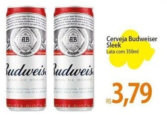 Atacadão Cerveja Budweiser Sleek Lata com 350ml oferta