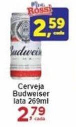 Rossi Supermercado Cerveja Budweiser lata 269ml oferta