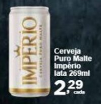 Rossi Supermercado Cerveja Puro Malte Império lata 269ml oferta
